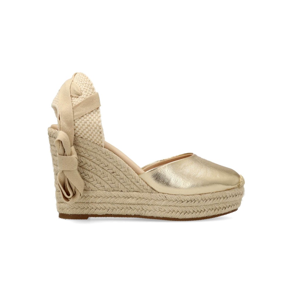 VANESSA Alpargata valenciana metalizada mujer