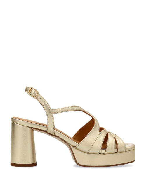 PEDRO MIRALLES Sandalia de fiesta piel metalizada platino