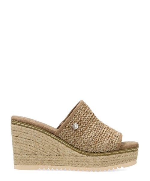 REFRESH Sandalia alpargata mule pala de rafia