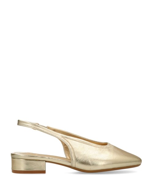 BUONAROTTI Zapato salón metalizado tacón bajo