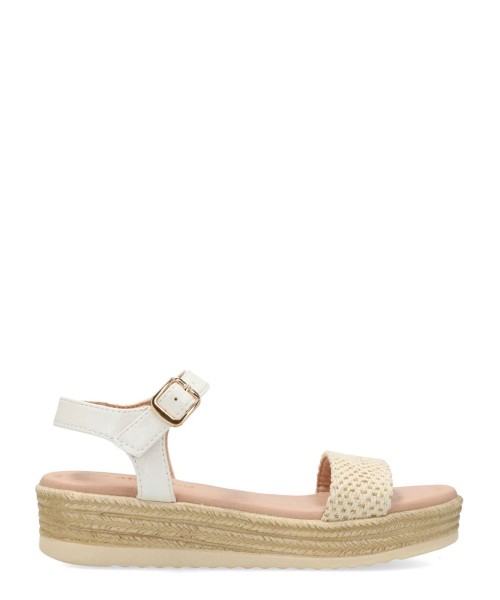 PEKES Sandalia niña plataforma efecto yute