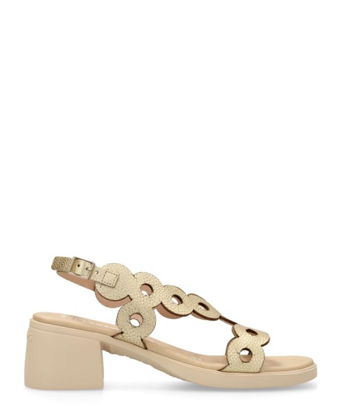 WONDERS Sandalia piel metalizada confort Max