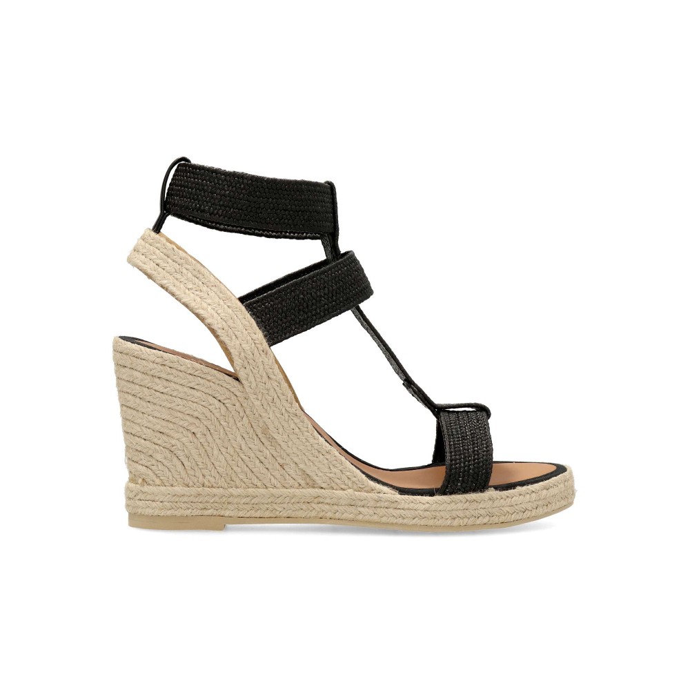 CASTELLER Sandalia alpargata rafia cuña esparto
