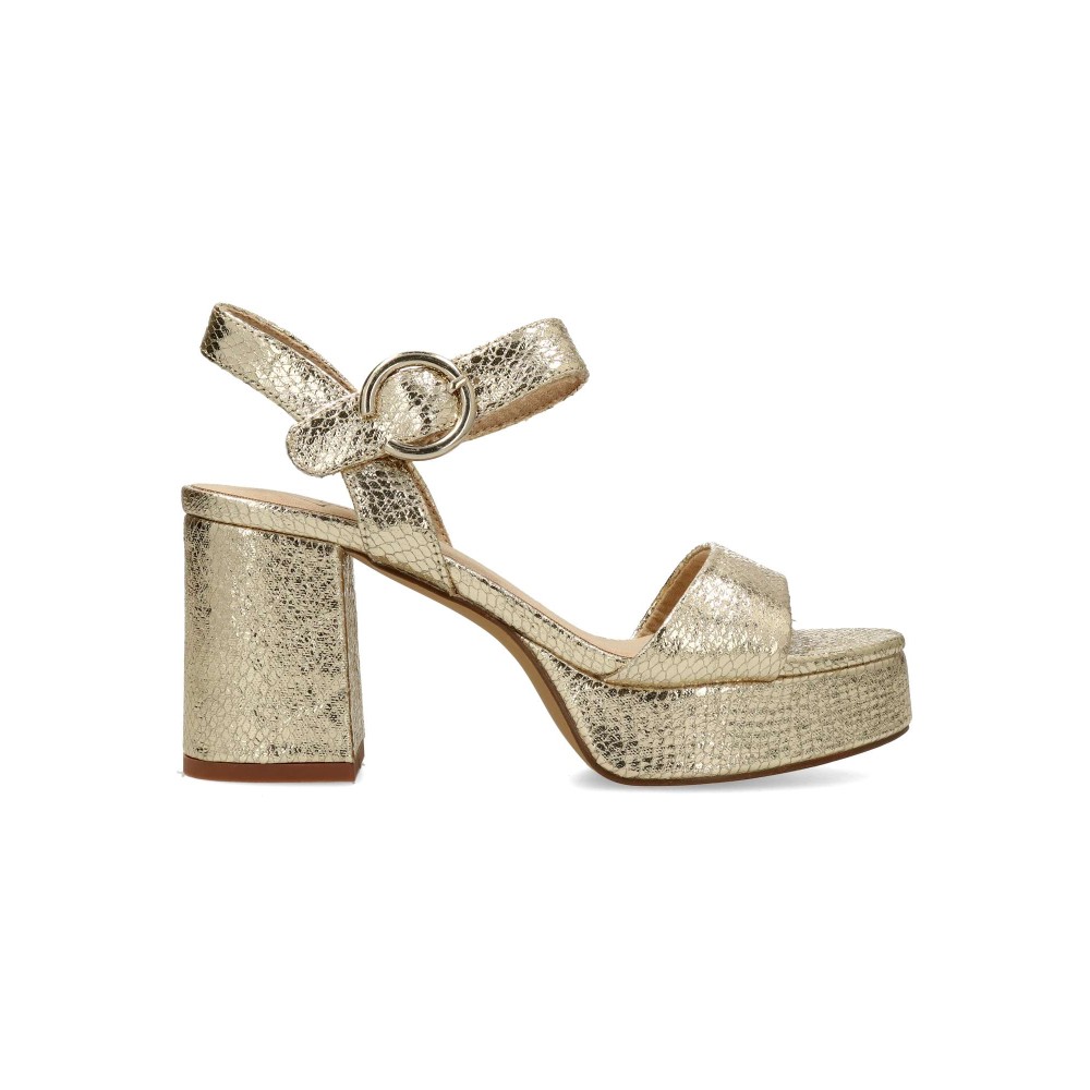 VANESSA Sandalia fiesta metalizada mujer