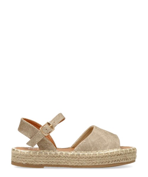 PEKES Sandalia alpargata plana hebilla niña