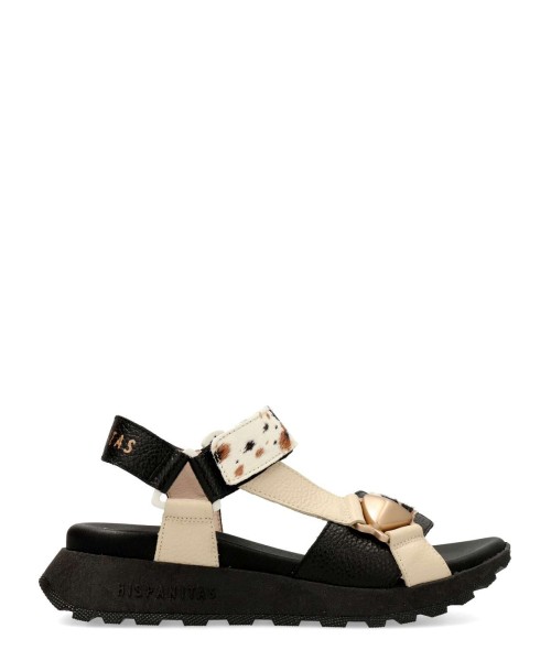 HISPANITAS Sandalia casual estampado pony Ambar