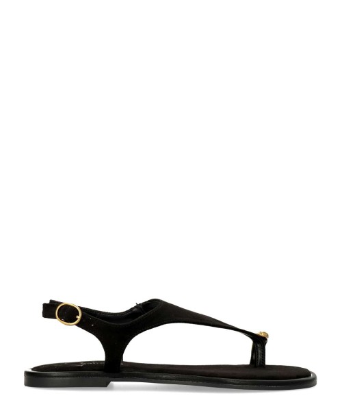 VANESSA Sandalia plana antelina confort