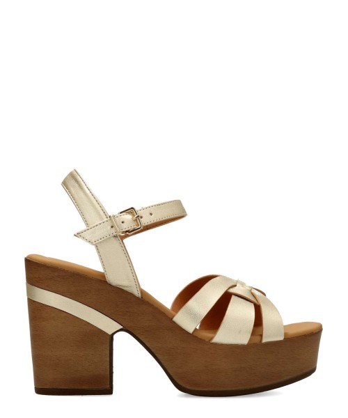 WEEKEND Sandalia piel tacón ancho y plataforma