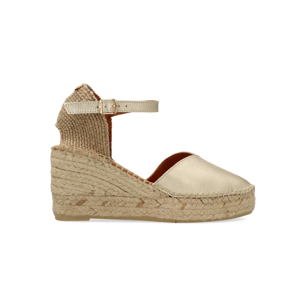TONI PONS Valenciana metalizada cuña yute