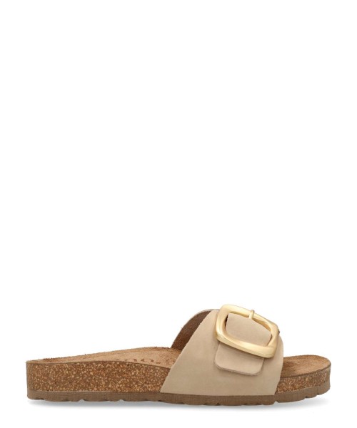 YOKONO Sandalia bio pala piel nobuck hebilla