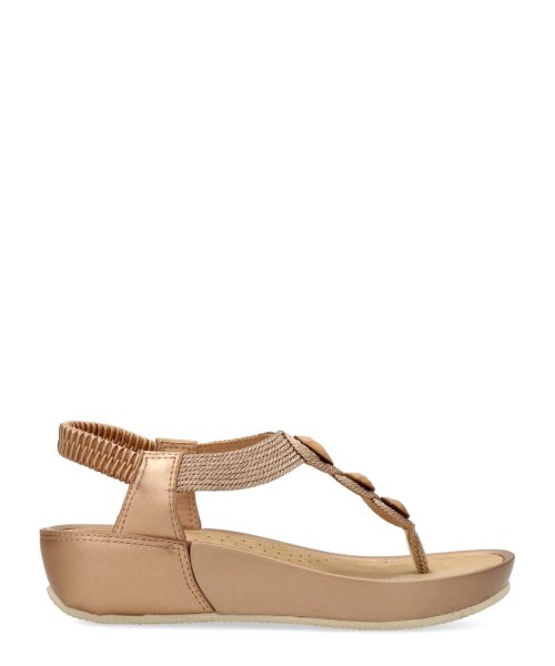 AMARPIES Sandalia cuña baja cuerdas