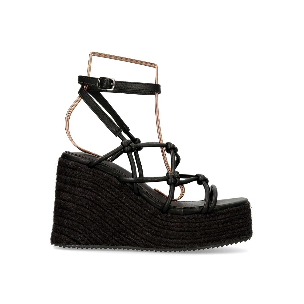 VVNN Sandalia alpargata tiras cruzadas