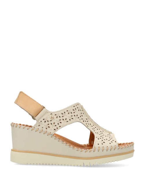 PIKOLINOS Sandalia confort piel troquelada Aguadulce