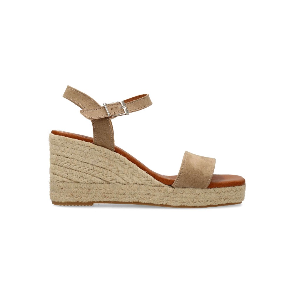 TORRES Alpargata cuña piel ante confort mujer