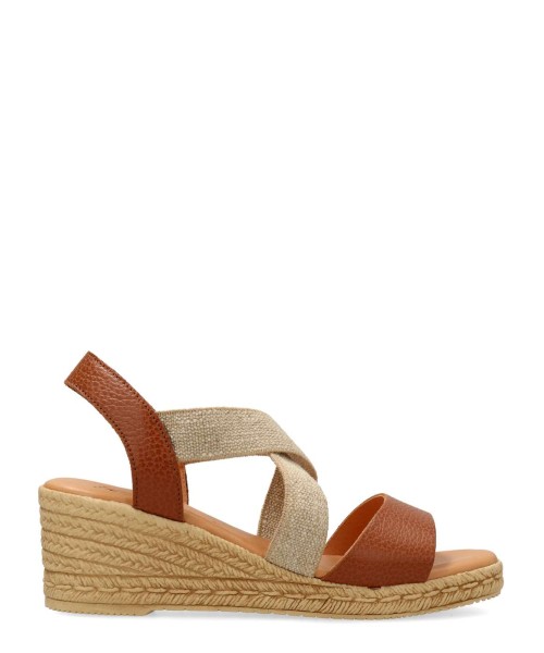 KAOLA Sandalia cuña efecto esparto elásticos