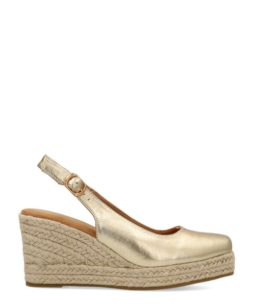 VANESSA Sandalia alpargata metalizada confort