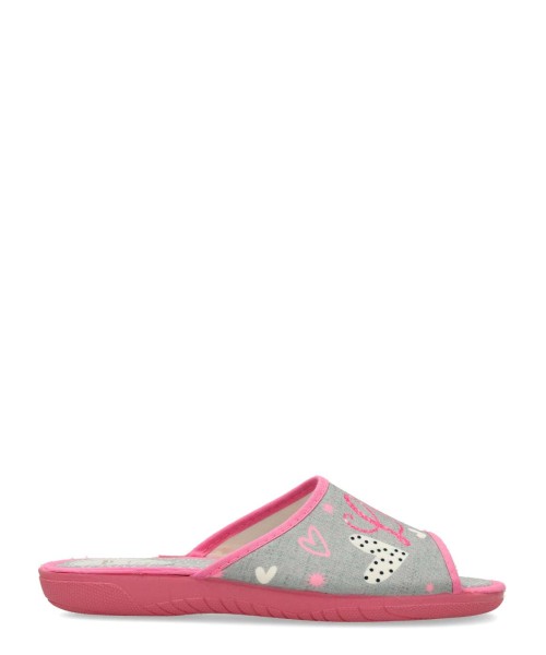 VANESSA Zapatilla de casa estampado corazónes
