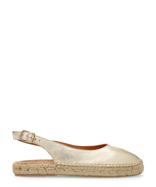 VANESSA Alpargata plana piel metalizada