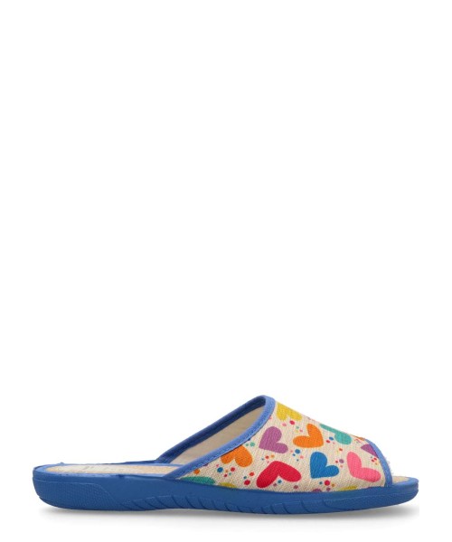 VANESSA Zapatilla de casa estampado corazones