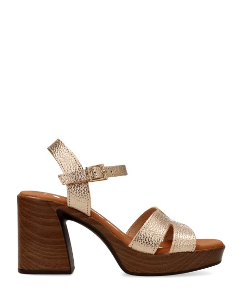 VANESSA Sandalia elegante piel metalizada