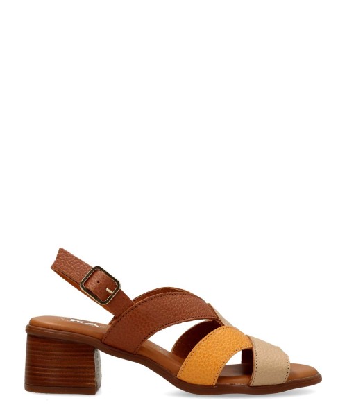 KAOLA Sandalia piel confort tacón medio