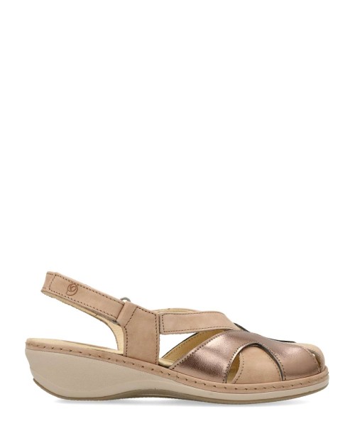 SUAVE Sandalia comfort piel metalizada