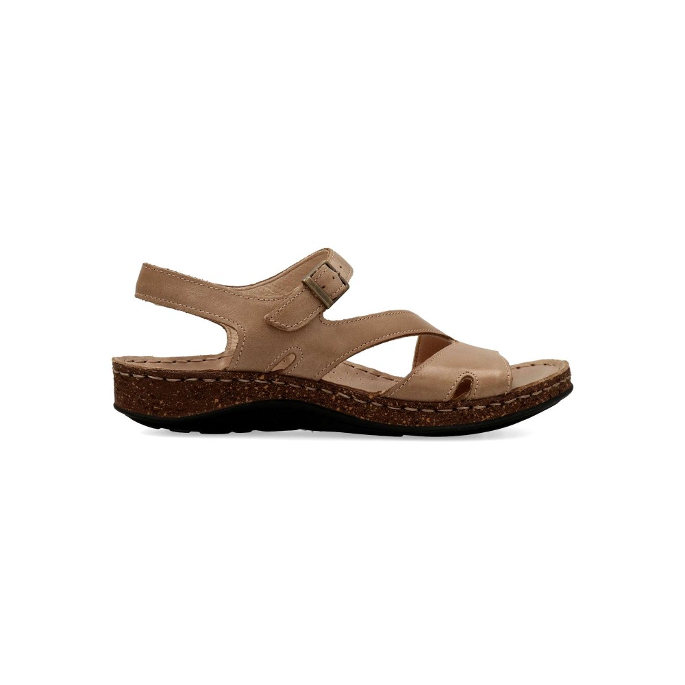 WALK&FLY Sandalia bio piel confort mujer