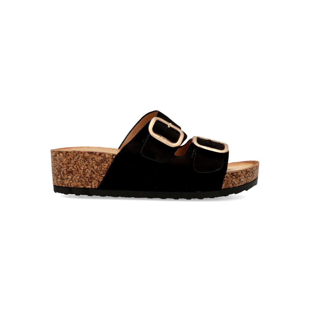 BUONAROTTI Sandalia bio cuña baja confort