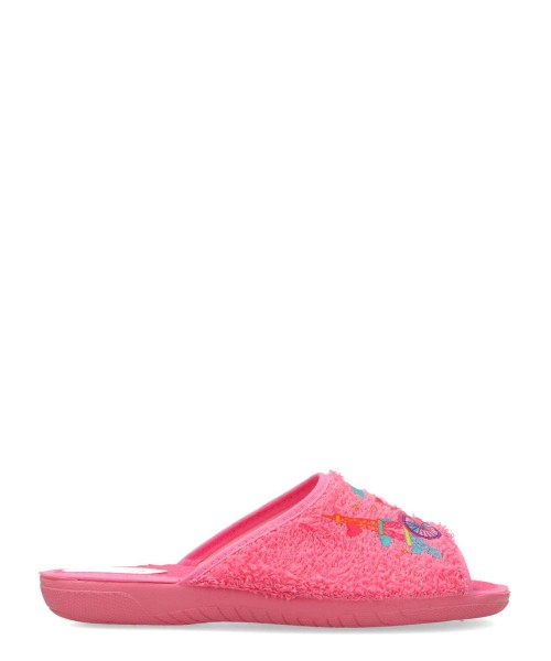VANESSA Zapatilla de casa textil rizo pinki mujer