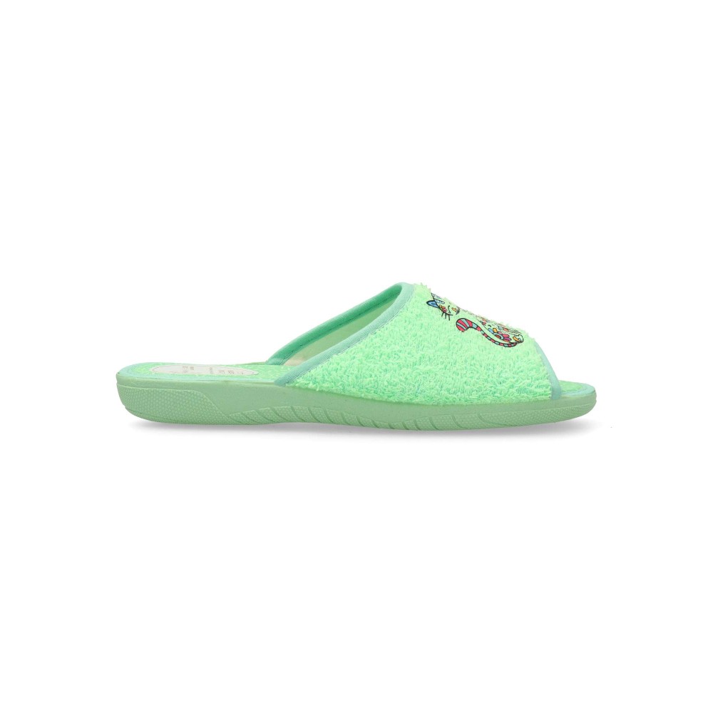 VANESSA Zapatilla de casa confort textil rizo