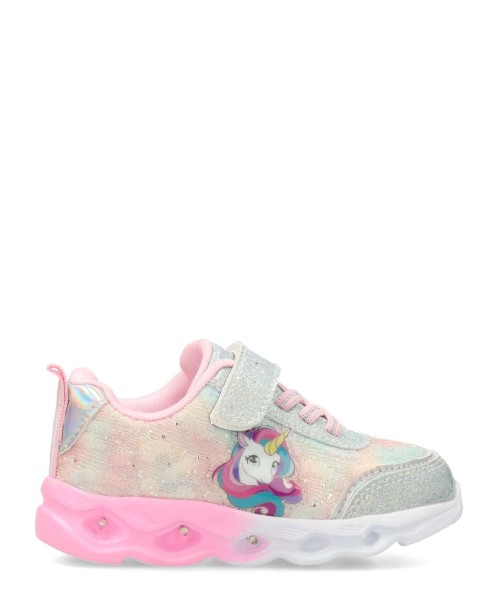 PEKES Zapatilla deportiva brillo luces Unicornio