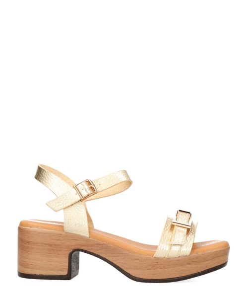 HISPAFLEX Sandalia cómoda tacón medio mujer