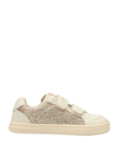 CONGUITOS Zapatillas barefoot glitter dorado niña