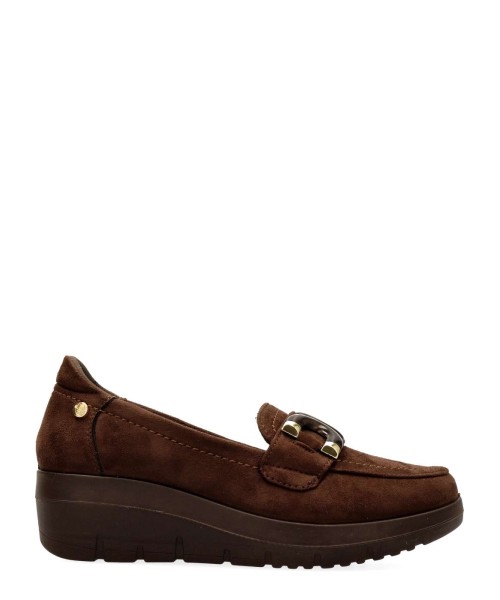 MYSOFT Zapato mocasín cuña confort mujer