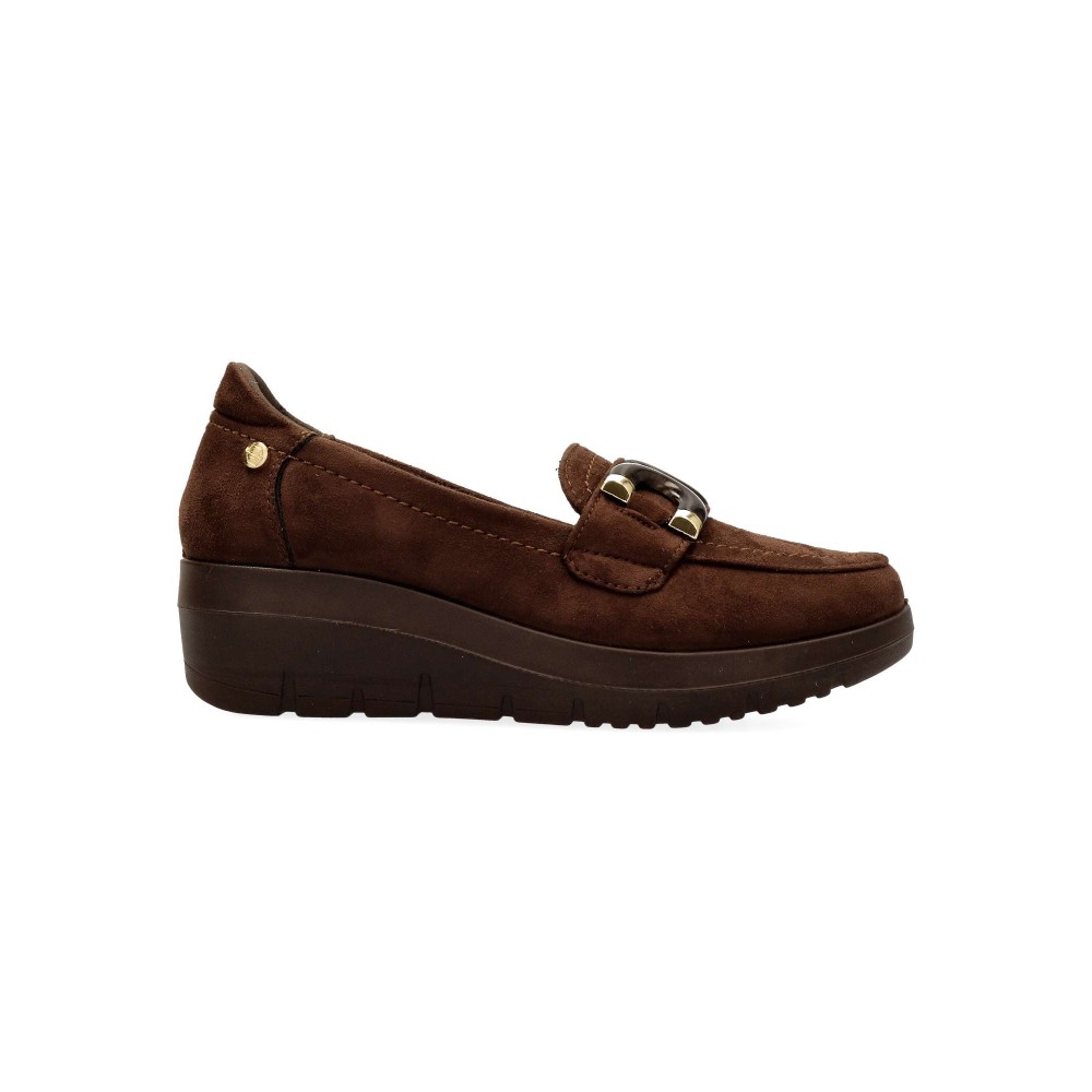MYSOFT Zapato mocasín cuña confort mujer