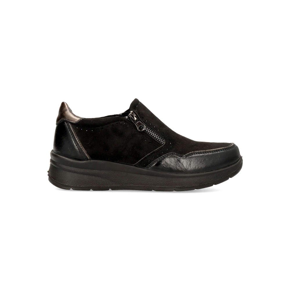 AMARPIES Zapato mocasín confort cremallera