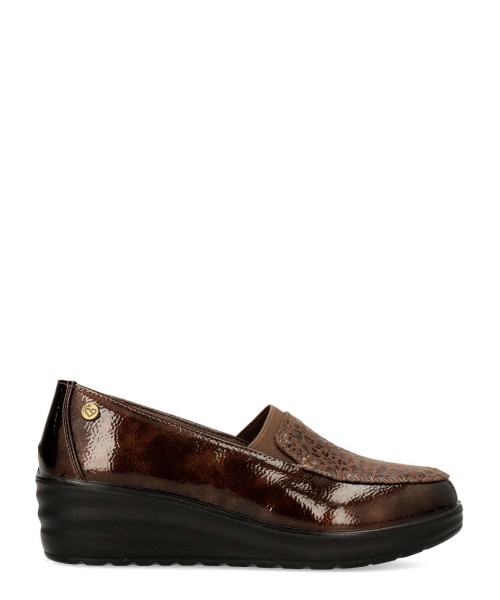 AMARPIES Mocasín confort cuña baja mujer