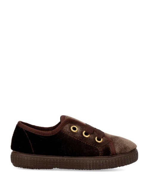 PEKES Zapatilla casual sport terciopelo