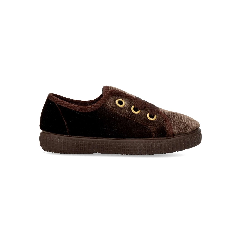 PEKES Zapatilla casual sport terciopelo