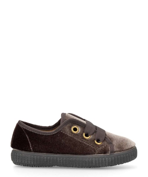 PEKES Zapato tenis terciopelo cómodo 