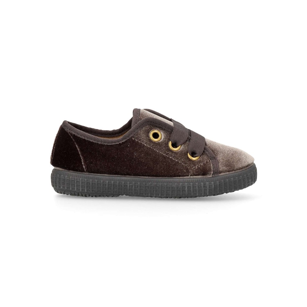 PEKES Zapato tenis terciopelo cómodo 