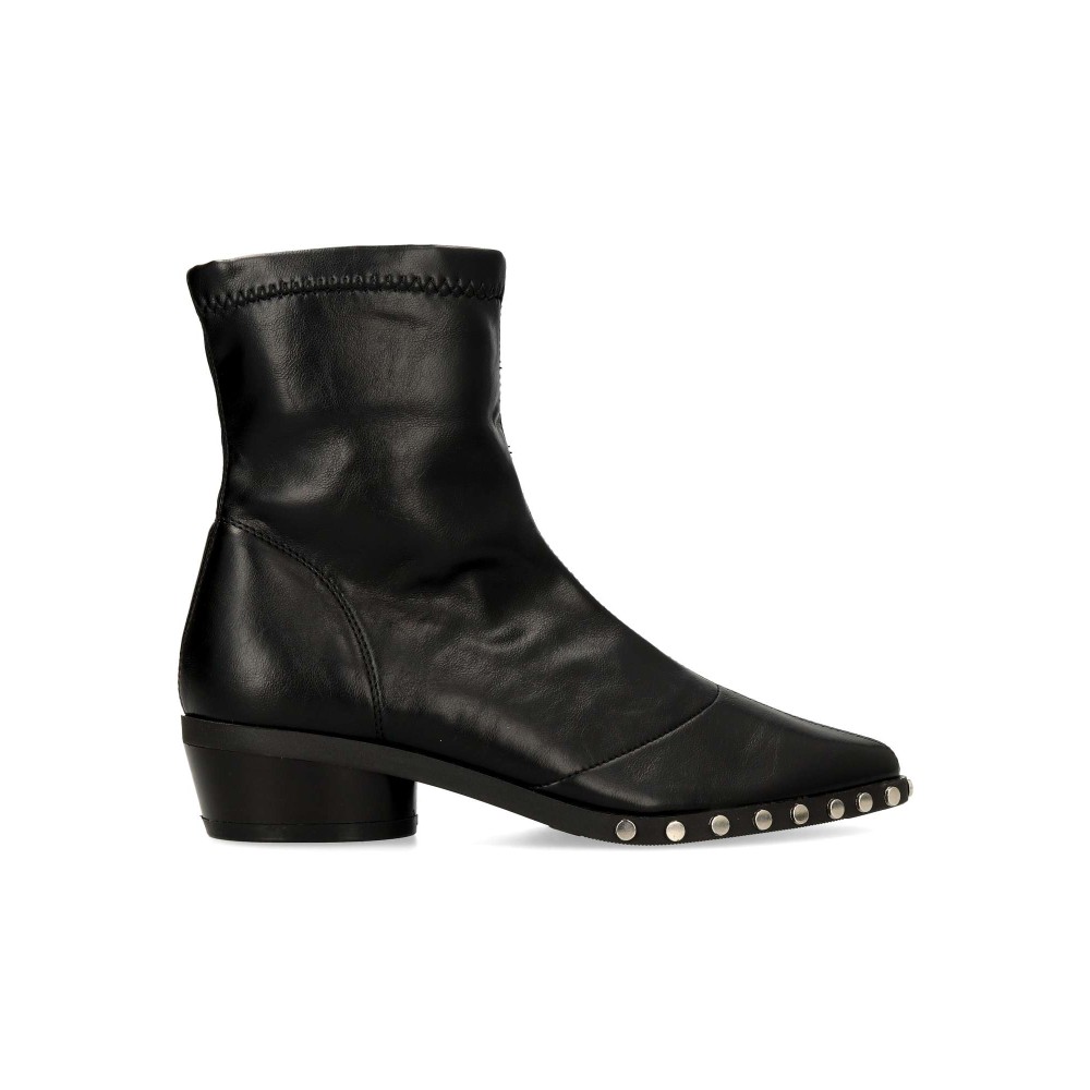BUONAROTTI Botines tacón bajo tachas mujer