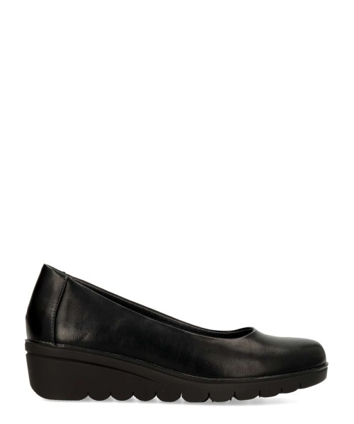 VVNN Zapato salón cuña baja confort mujer