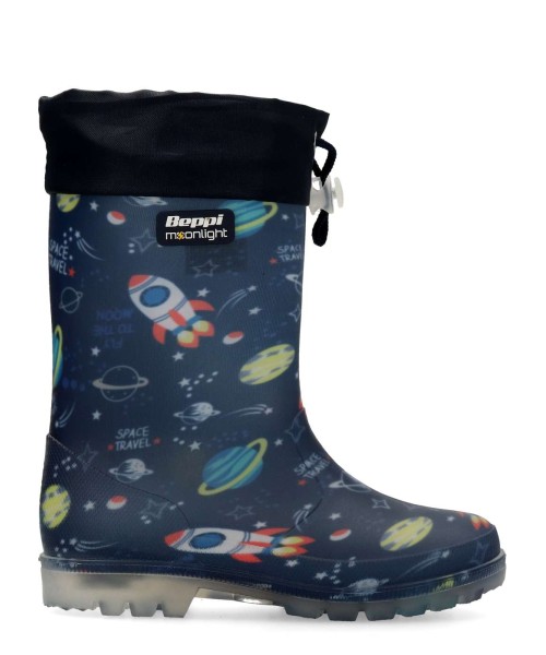 BEPPI Bota de agua luces espampado espacial