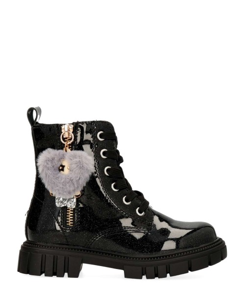 CONGUITOS Botín militar brillo con charm