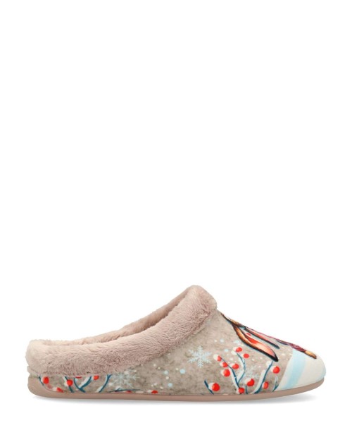 VANESSA Zapatilla de casa cálida estampado rabbit