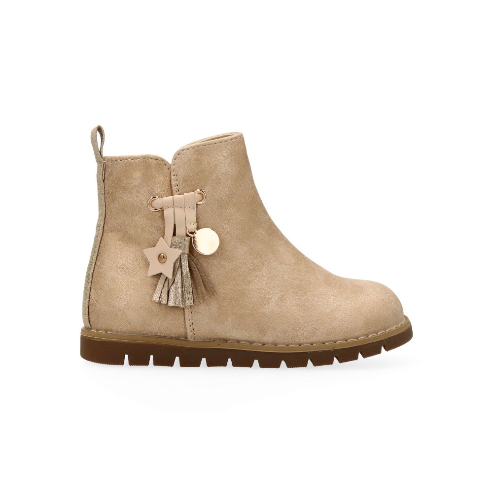 PEKES Botines confort metalizados niña