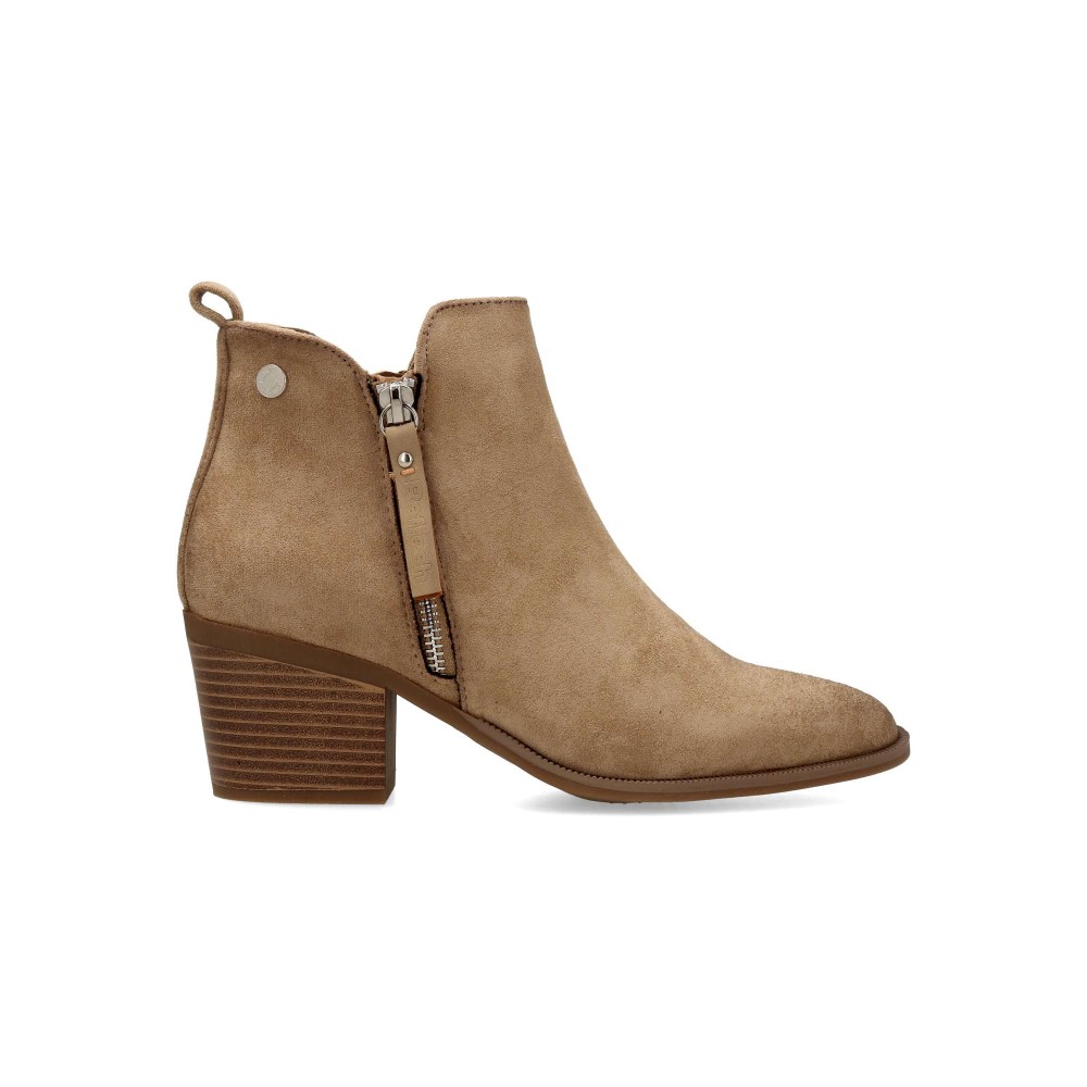 REFRESH Botínes cowboy antelina mujer
