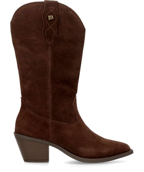 MTNG Bota cowboy piel serraje mujer Daphne