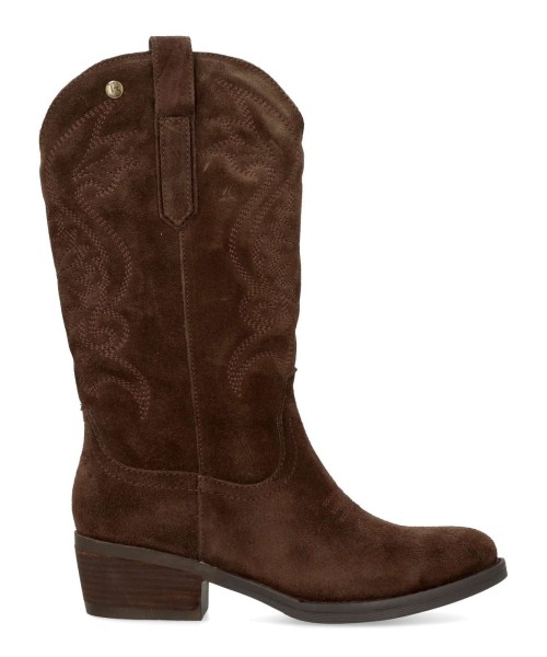 TOP3 Bota campera piel serraje mujer